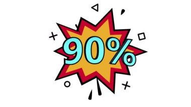 Animasyon,% 90 indirim, indirim, pop sanat afişi, çizgi roman tarzı afiş, alfa kanalı