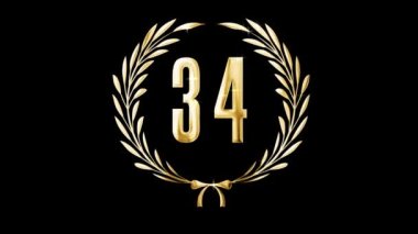 Altın defne çelengi ve 34 numara, ödül, alfa kanalı