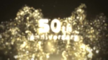 50th anniversary greetings, gold particular, congratulations date