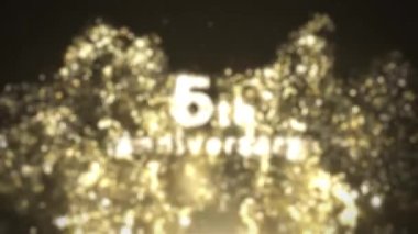 5th anniversary greetings, gold particular, congratulations date