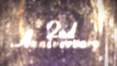 Beautiful congratulations on the 2nd anniversary with a beautiful background, banner, particles