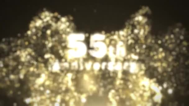 55Η Επέτειος Χαιρετισμούς Χρυσό Ιδιαίτερα Ημερομηνία Συγχαρητήρια — Αρχείο Βίντεο