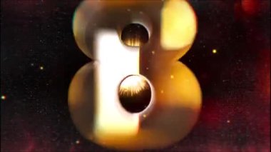 Countdown to 10 seconds, retro style, time, timer ends, fireworks