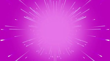 Neon portal with particles, purple color background
