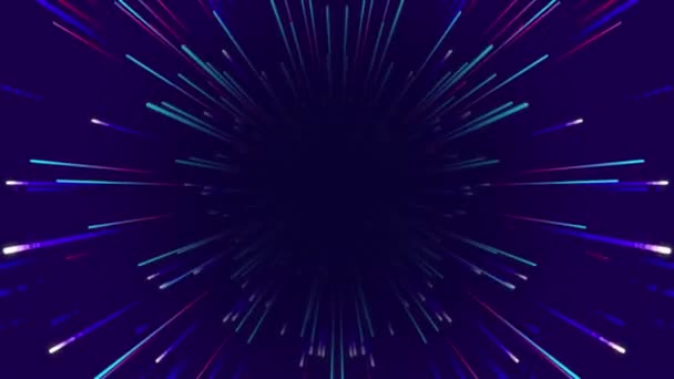 Neon Portal Particles Blue Color — Video Stock