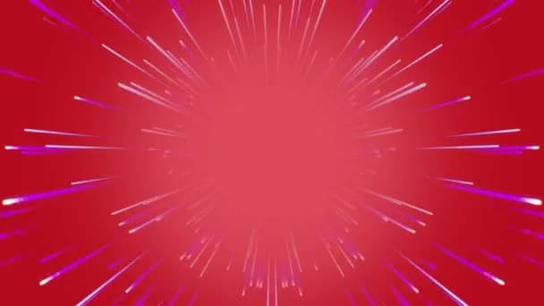 带有粒子 红色背景的霓虹灯门 — 图库视频影像