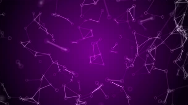 Plexus Background Purple Abstract Background Stripes Motion — Stockvideo