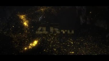 Congratulations on the 45th anniversary in gold luxury style, particular, happy anniversary