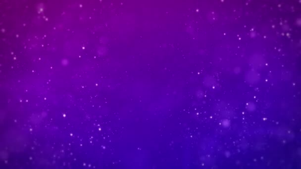 Blue Purple Background Particles Snowflakes Snowflakes Particles Fly — Stockvideo