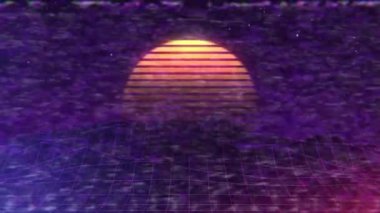 Background in retro style, vintage, neon in retro style