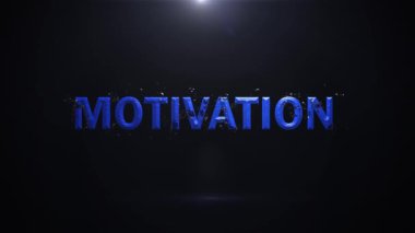 Motivation for action, inscription motivation, graphics, blue color