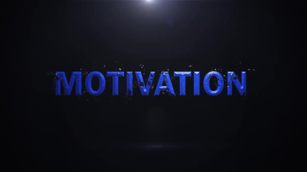 Motivation Action Inscription Motivation Graphics Blue Color — Stockvideo