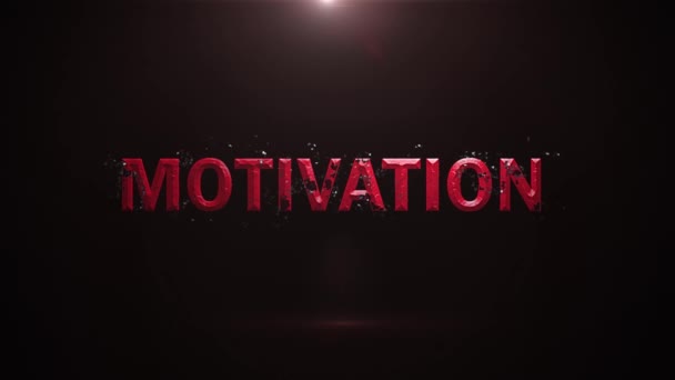 Motivation Action Inscription Motivation Graphics Red Color — Stok video