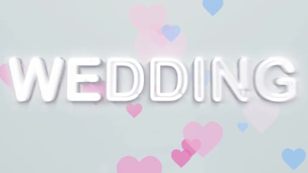 Banner Wedding Hearts Congratulations Your Wedding Day — Vídeos de Stock