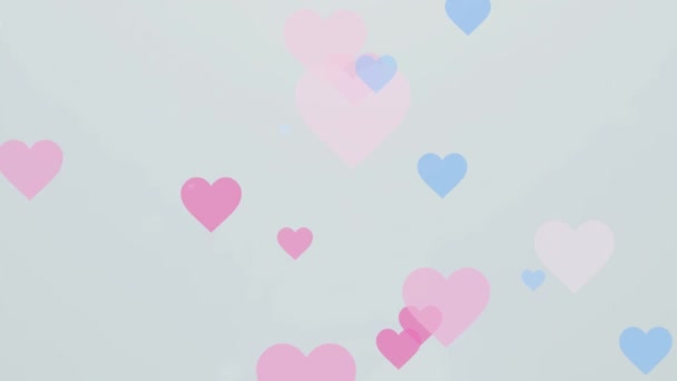 Beautiful Banner Hearts Congratulations Loved Ones Valentines Day — Stok video