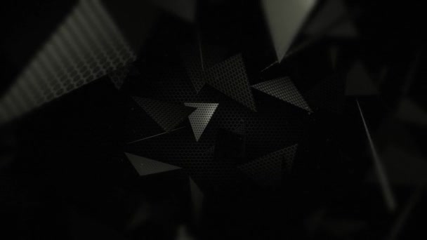 黑色碳纤维背景 部分背景旋转 碳纤维元件 — 图库视频影像