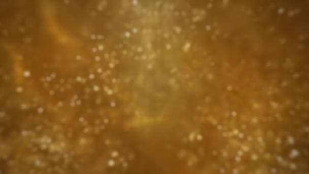 Golden Background Particles Particles Movement Graphics — Vídeo de stock