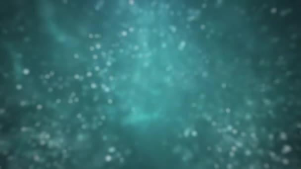 Turquoise Background Particles Particles Movement Graphics — Vídeos de Stock