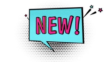 Banner with the inscription NEW, advertising, sales, alpha channel