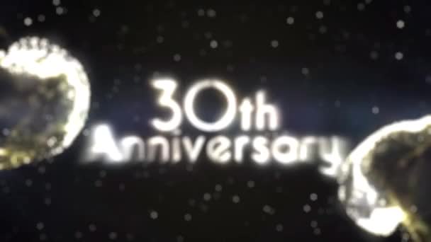 Years Anniversary Greeting Background Golden Particular — Stock Video