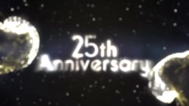 25年の記念日におめでとう 金色の特定の背景 — ストック動画