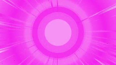 Pembe renkli çizgi film arkaplanı, grafikler, karikatür grafikleri, portal ve daire, 4k
