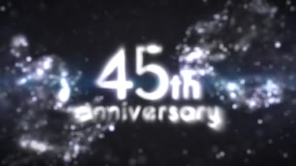 Congratulations 45Th Anniversary Silver Color Silver Particular — Stock Video