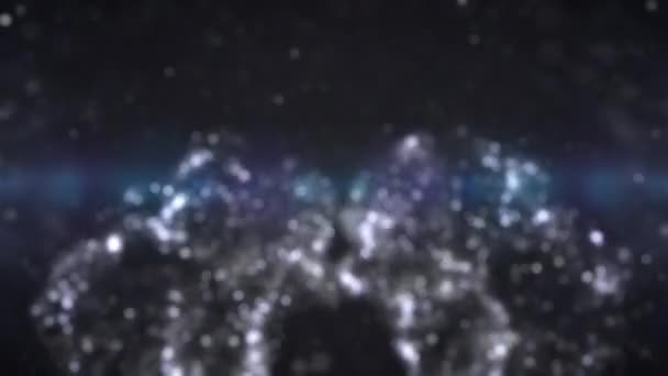Gümüş Parçacıkları Arkaplan Grafikleri Arkaplan Parçacıkları Hareket Ediyor — Stok video