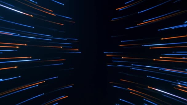 파란색 주황색 입자로 이루어진 그래픽 — 비디오