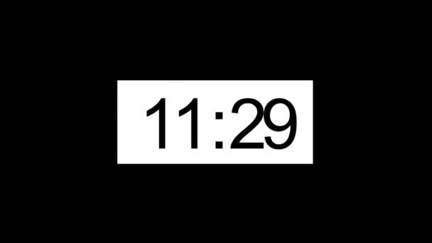Countdown Sekunden Alpha Kanal Timer Countdown Weiße Farbe — Stockvideo