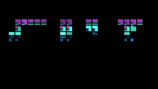 Буквы Пиксельном Стиле Буква Буква Буква Ретро Стиль Игра Альфа — стоковое видео