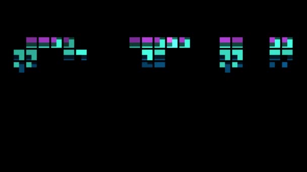 Betűk Pixel Stílusban Betű Betű Betű Retro Stílus Játék Alfa — Stock videók
