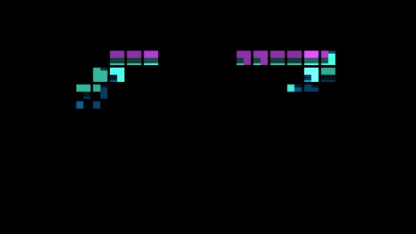 Siffror Pixelstil Nummer Nummer Retrostil Spel Alfakanal — Stockvideo