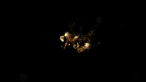 Parabéns Pelo Décimo Aniversário Texto Luxo Parabéns Com Partículas Douradas — Vídeo de Stock