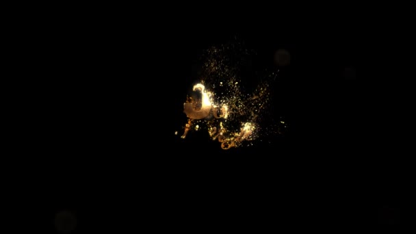 Parabéns Pelo Quinto Aniversário Texto Luxo Parabéns Com Partículas Douradas — Vídeo de Stock