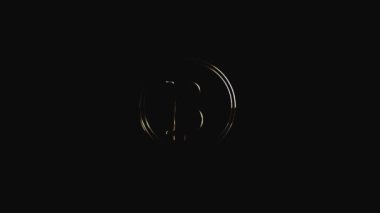 Siyah zemin üzerinde altın bitcoin, kripto para