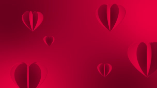 Hearts Valentines Day Background Valentines Day — Stock Video