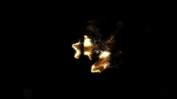10号黄金来自粒子 10号 黄金数字 — 图库视频影像