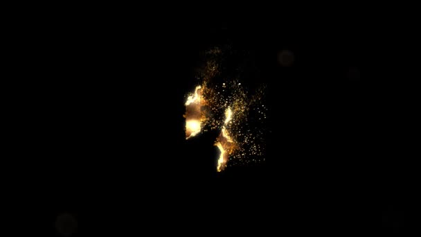 来自粒子的黄金数字17 编号17 黄金数字 — 图库视频影像