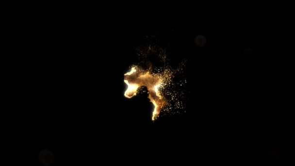 金数6来自粒子 黄金数字 — 图库视频影像