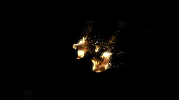 Altın Sayı Parçacıklar Numaralandırma Kırk Altın Sayılar Alfa Kanal — Stok video