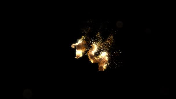 粒子からの黄金数44 黄金数 アルファチャンネル — ストック動画