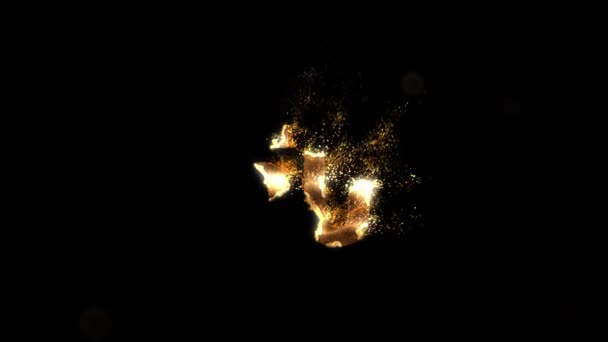 金数60从粒子 黄金数字 — 图库视频影像