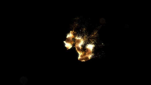 金数86来自粒子 编号86 黄金数字 — 图库视频影像