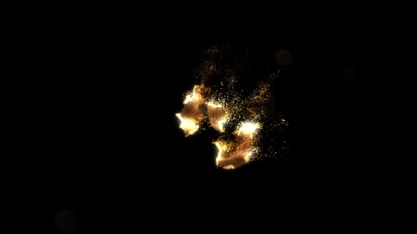 来自粒子的金色数字89 编号89 金色数字 — 图库视频影像