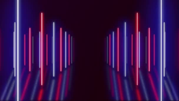 ネオンの背景 ネオンの背景 ネオンライト 青と紫の色 グラフィック — ストック動画