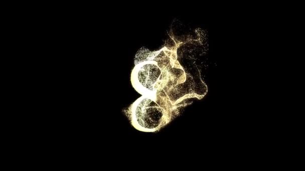 金数8来自粒子 — 图库视频影像