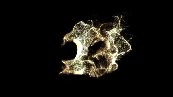 黄金の23番目の粒子 23番目の黄金の数字 アルファチャンネル — ストック動画