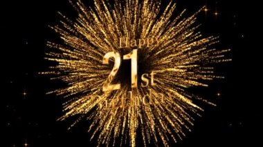 21. doğum gününü havai fişeklerle, mutlu yıllar, altın havai fişekler