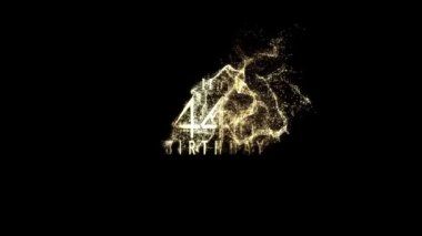 Mutlu 44. yaşlar, mutlu yıllar altın parçacıklarıyla
